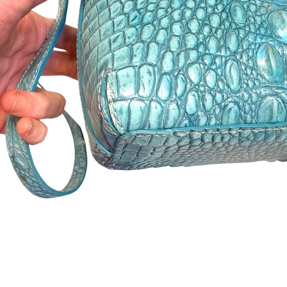 Brahmin blue/green embossed Melbourne mini Sydney crossbody bag - Picture 6 of 10